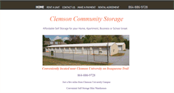 Desktop Screenshot of clemsonstorage.com